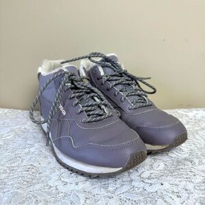 Retro Leather Reebok Sherpa Lined Lavender Winter Shoes